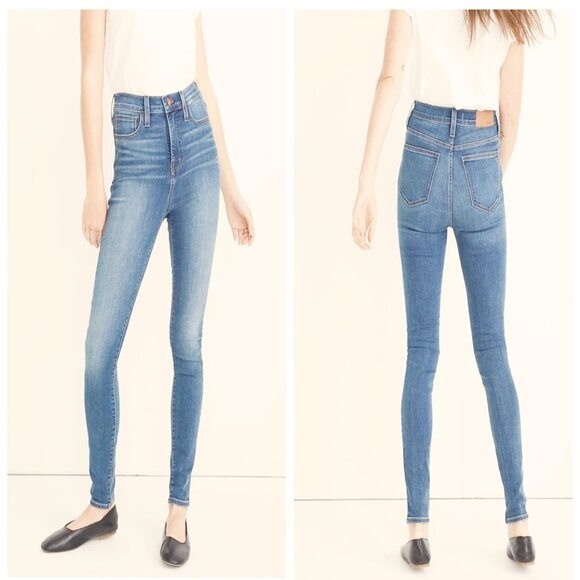 MADEWELL 11 Inch High Rise Roadtripper Jeans Light Blue Sz 24 Denim Skinny - Picture 1 of 13